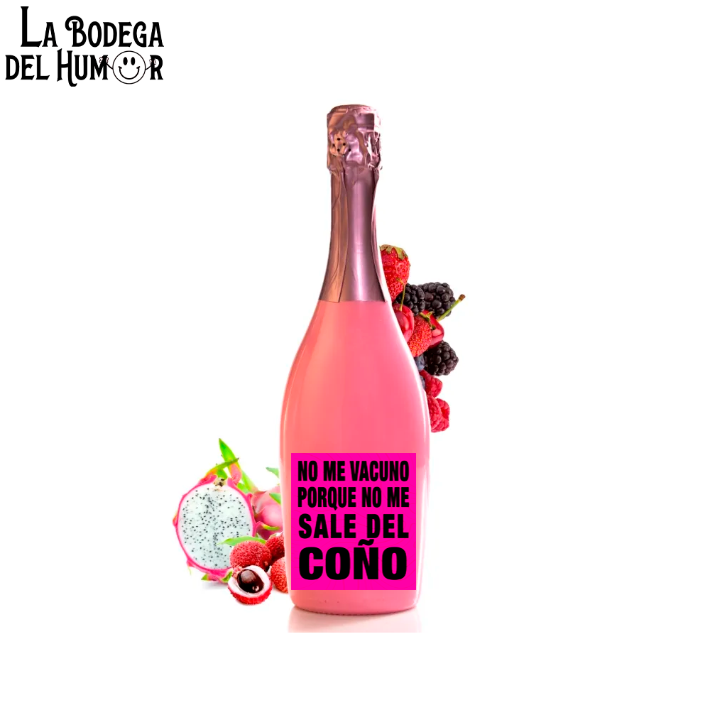 Botella de Champin "No me Vacuno" 750ml