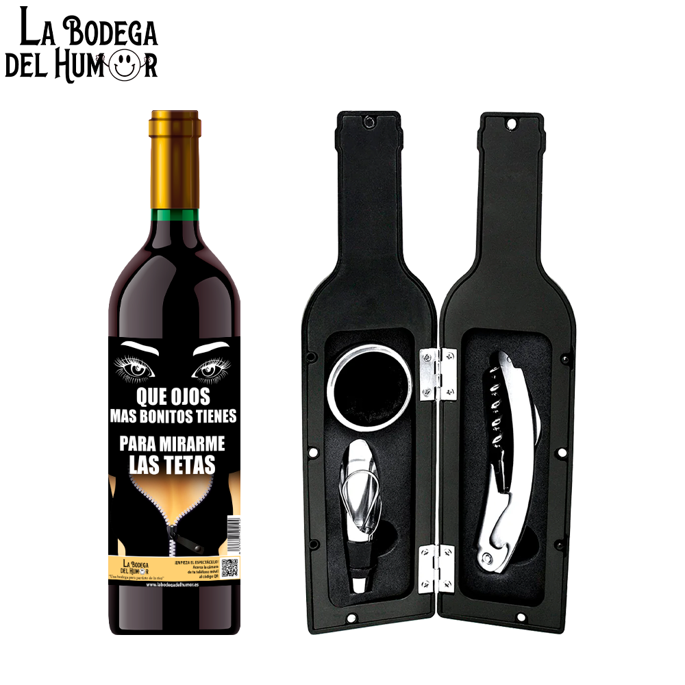 Kit Sacacorchos Premium "Qué ojos más bonitos tienes"