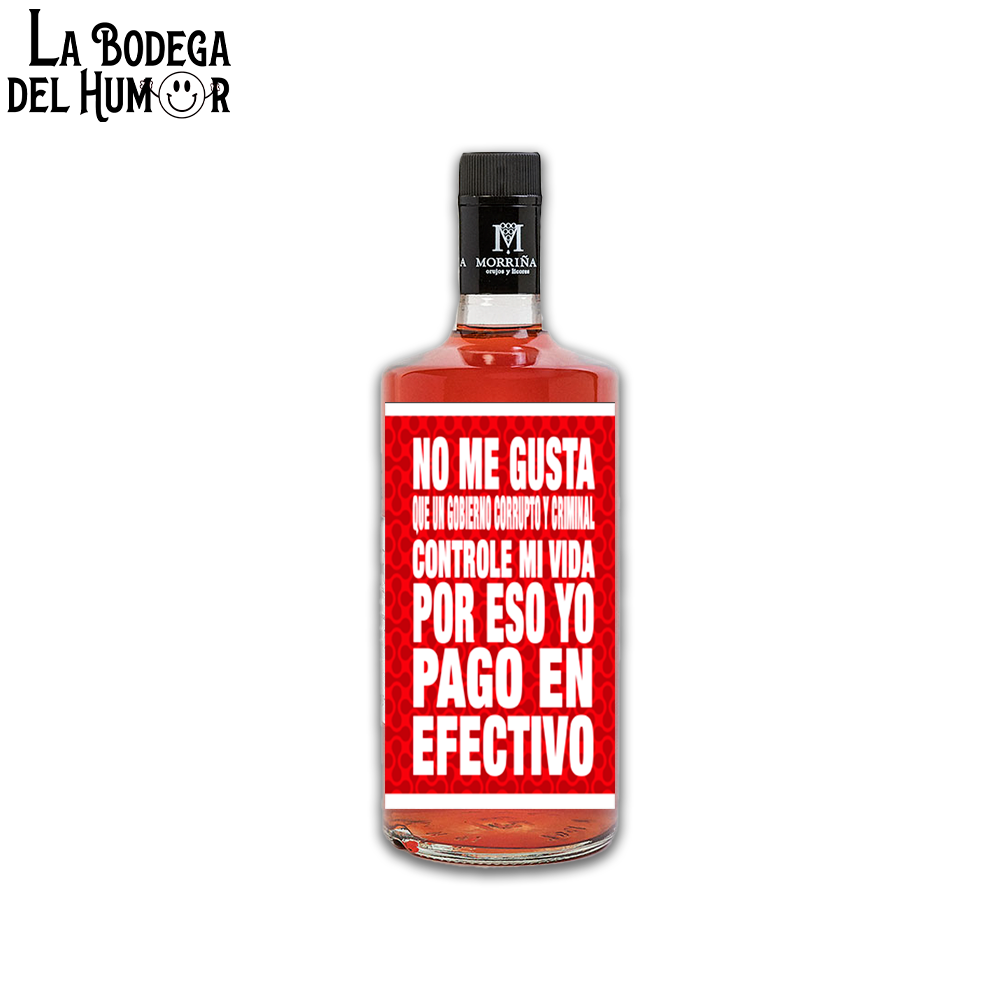 Pacharán "Por eso yo pago en Efectivo" 70cl