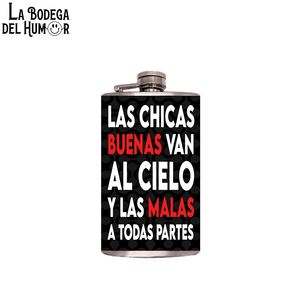 Petaca de Bolsillo "Las chicas buenas y malas" 200ml