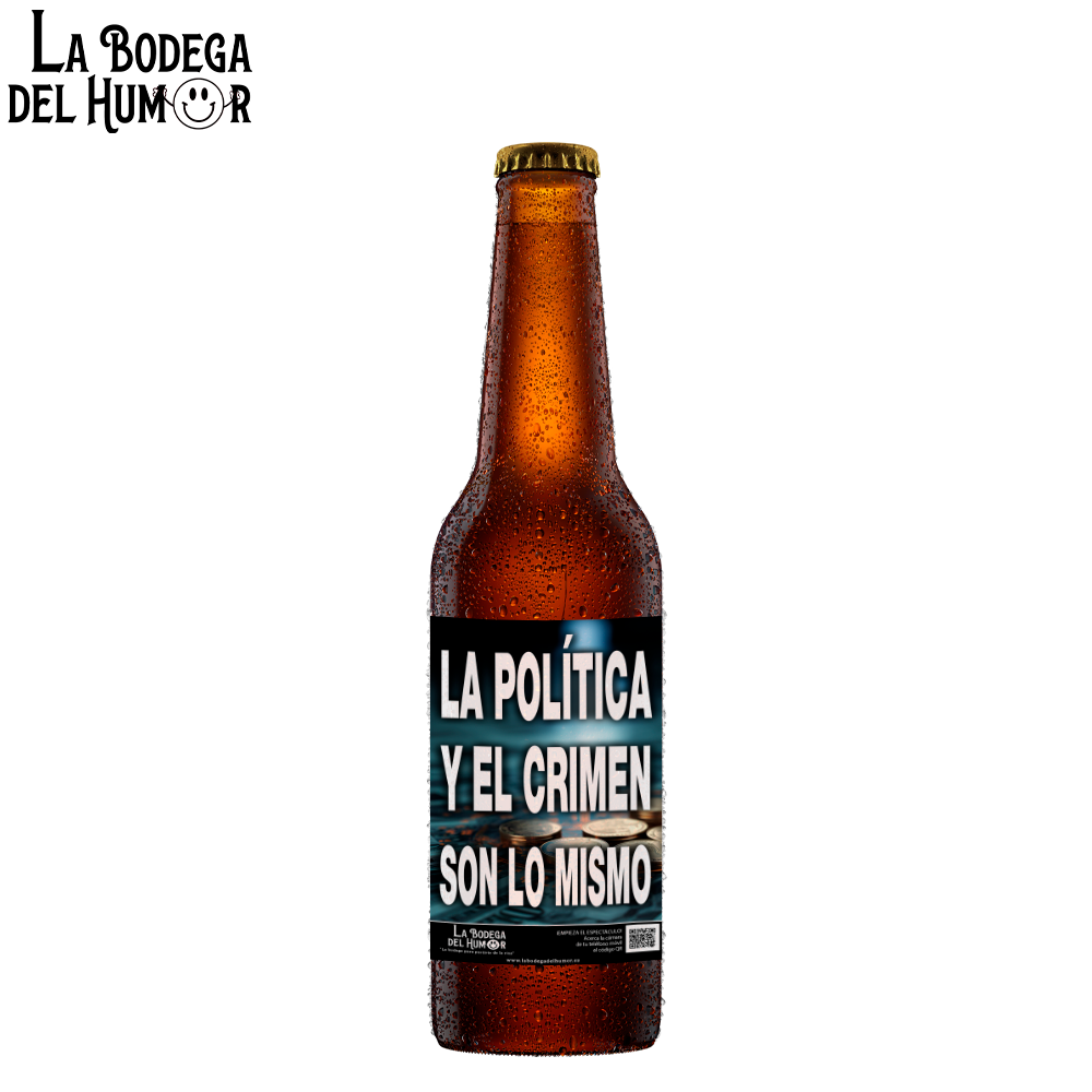 Cerveza Artesana "La Política y el Crimen es lo mismo" 33cl
