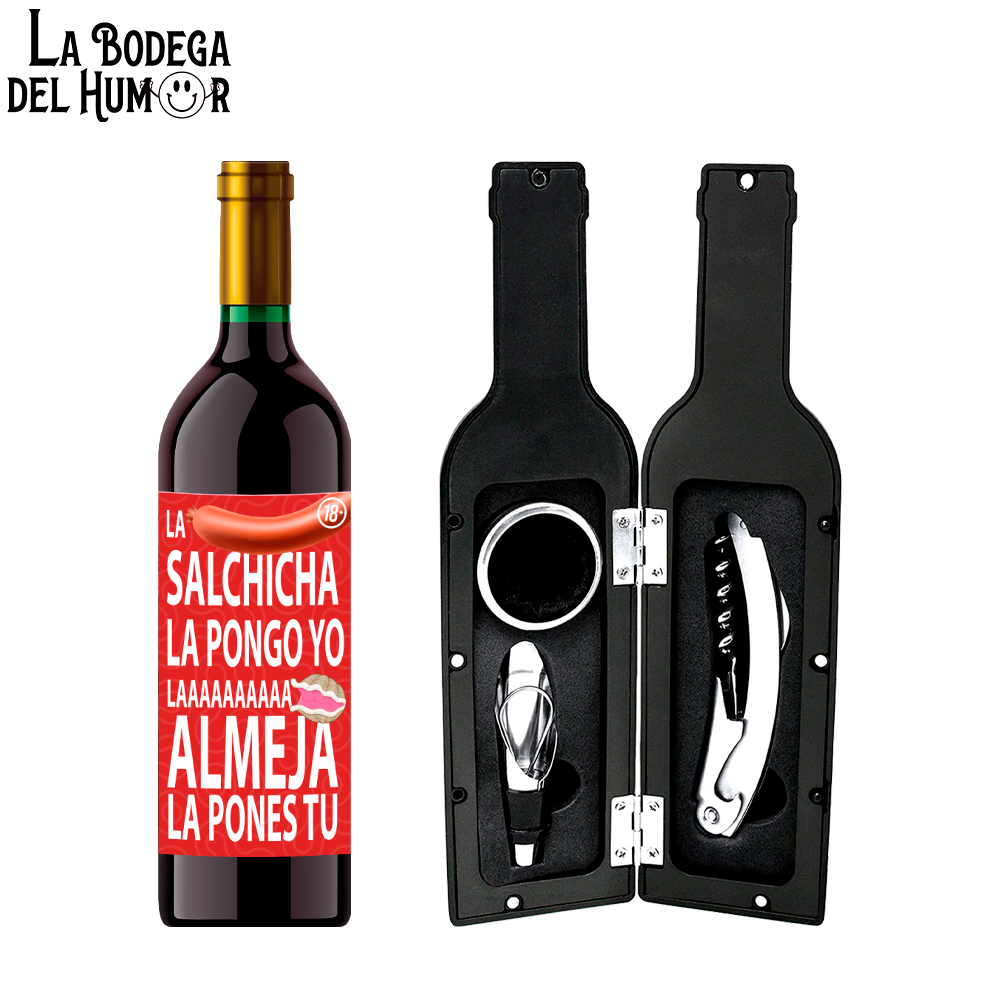 Kit Sacacorchos Premium "La salchicha y la almeja"