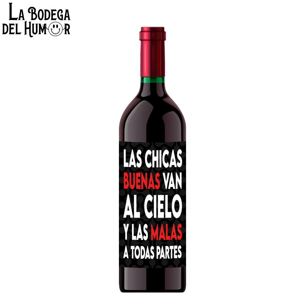 Botella de Vino "Las chicas buenas y malas"