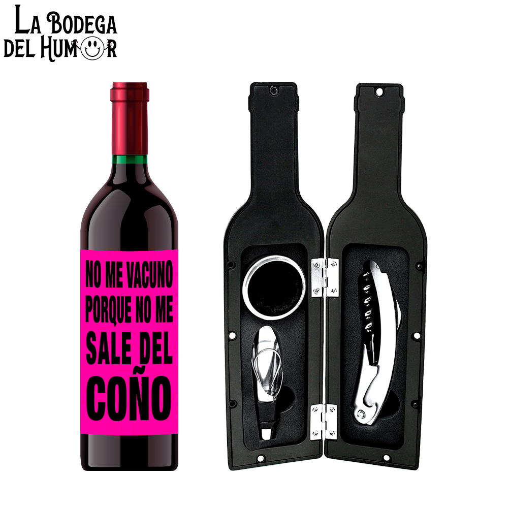 Kit Sacacorchos Premium "No me Vacuno"
