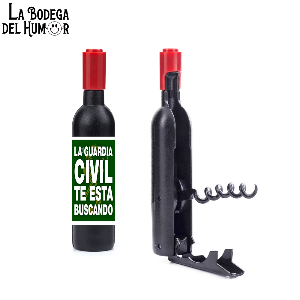 Sacacorchos Clásico "La Guardia Civil te está buscando"