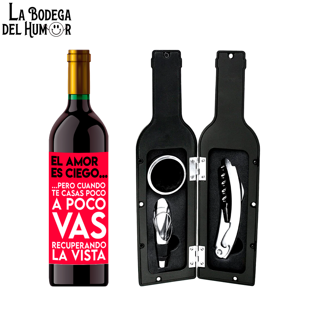 Kit Sacacorchos Premium "Amor Ciego"
