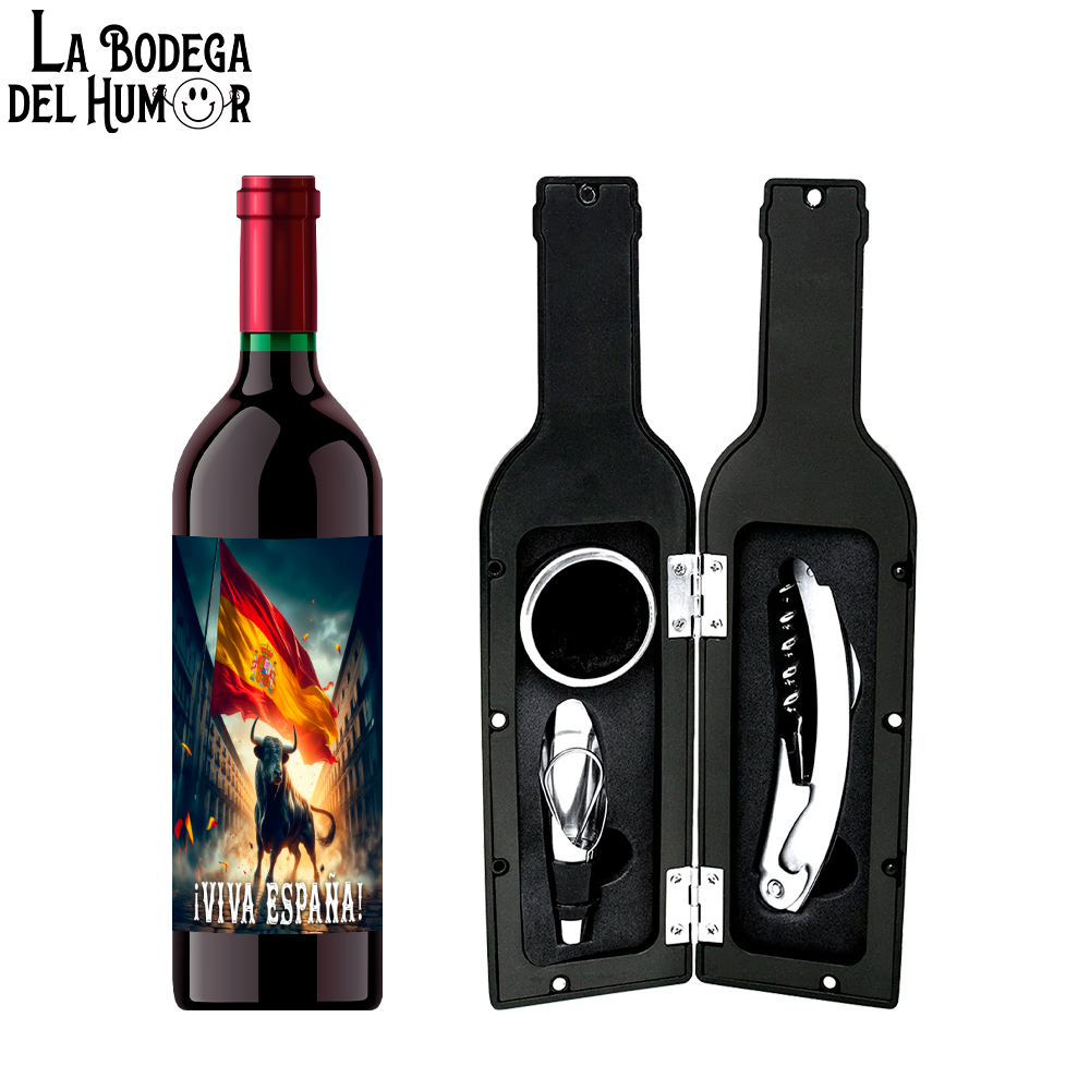 Kit Sacacorchos Premium "Viva España Toro"