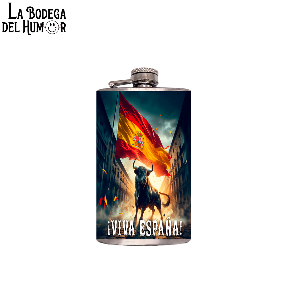 Petaca de Bolsillo "Viva España Toro" 200ml