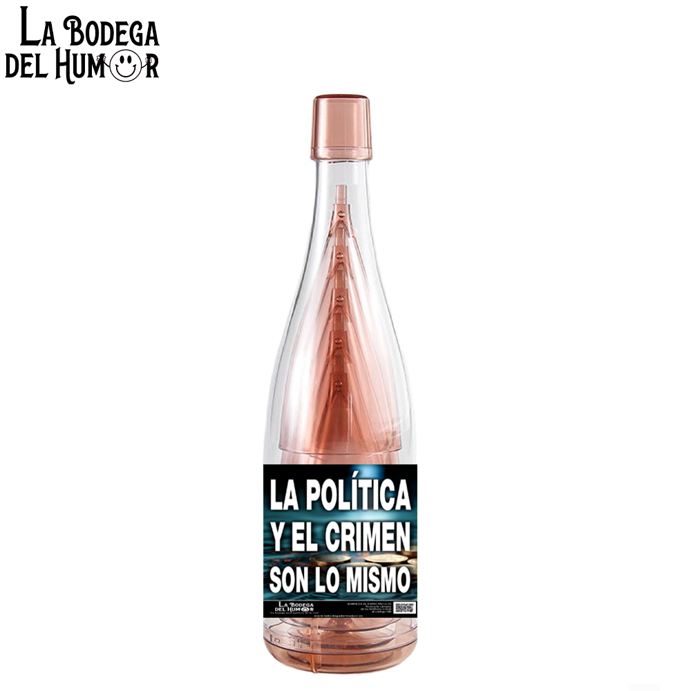 Kit de Vasitos Chupito "La Política y el Crimen es lo mismo" 6u