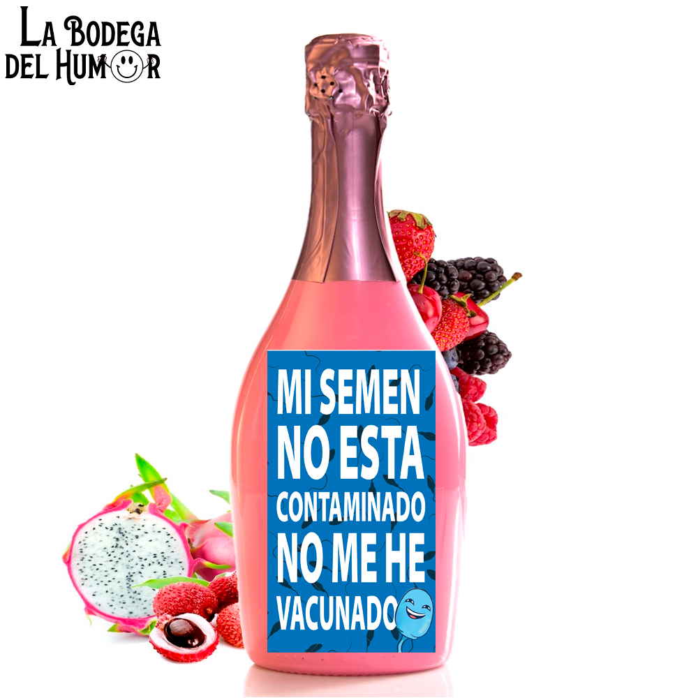 Botella de Champin "Mi semen no está contaminado" 750ml