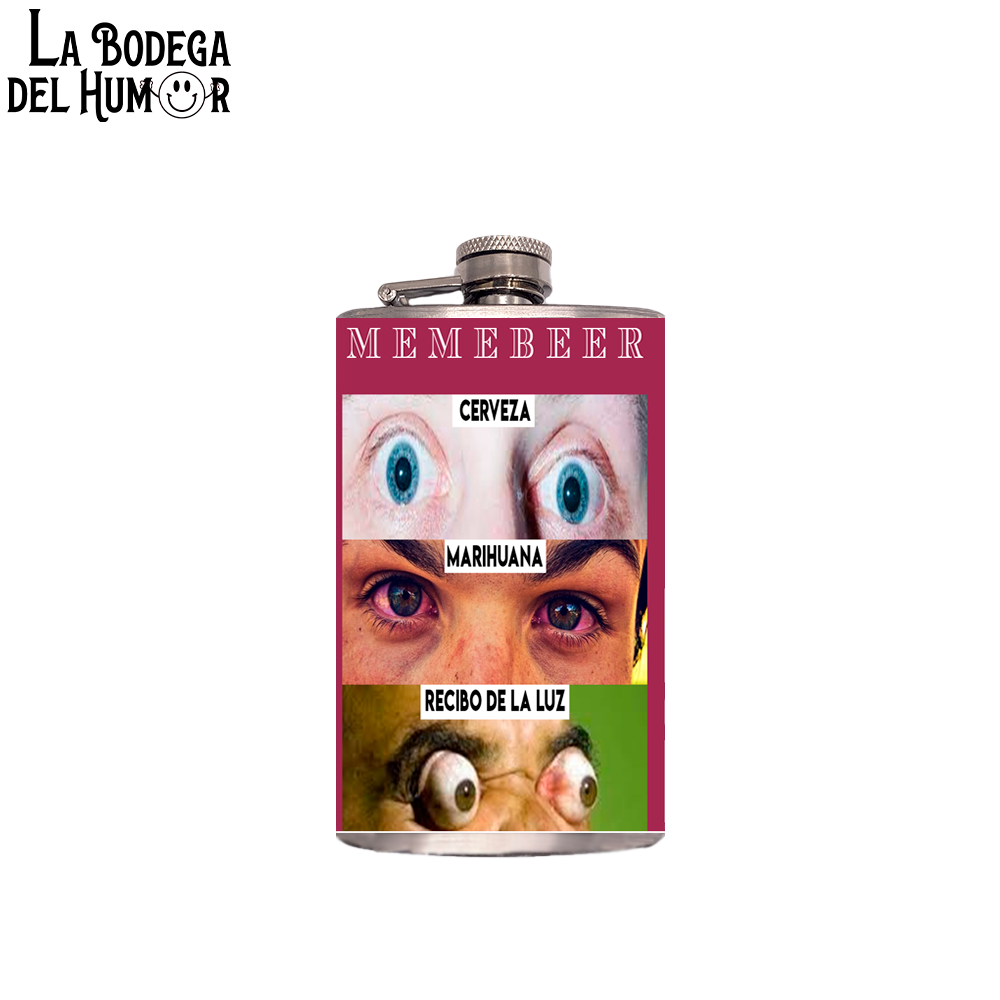 Petaca de Bolsillo "Cerveza, Marihuana, Recibo de la Luz" 200ml