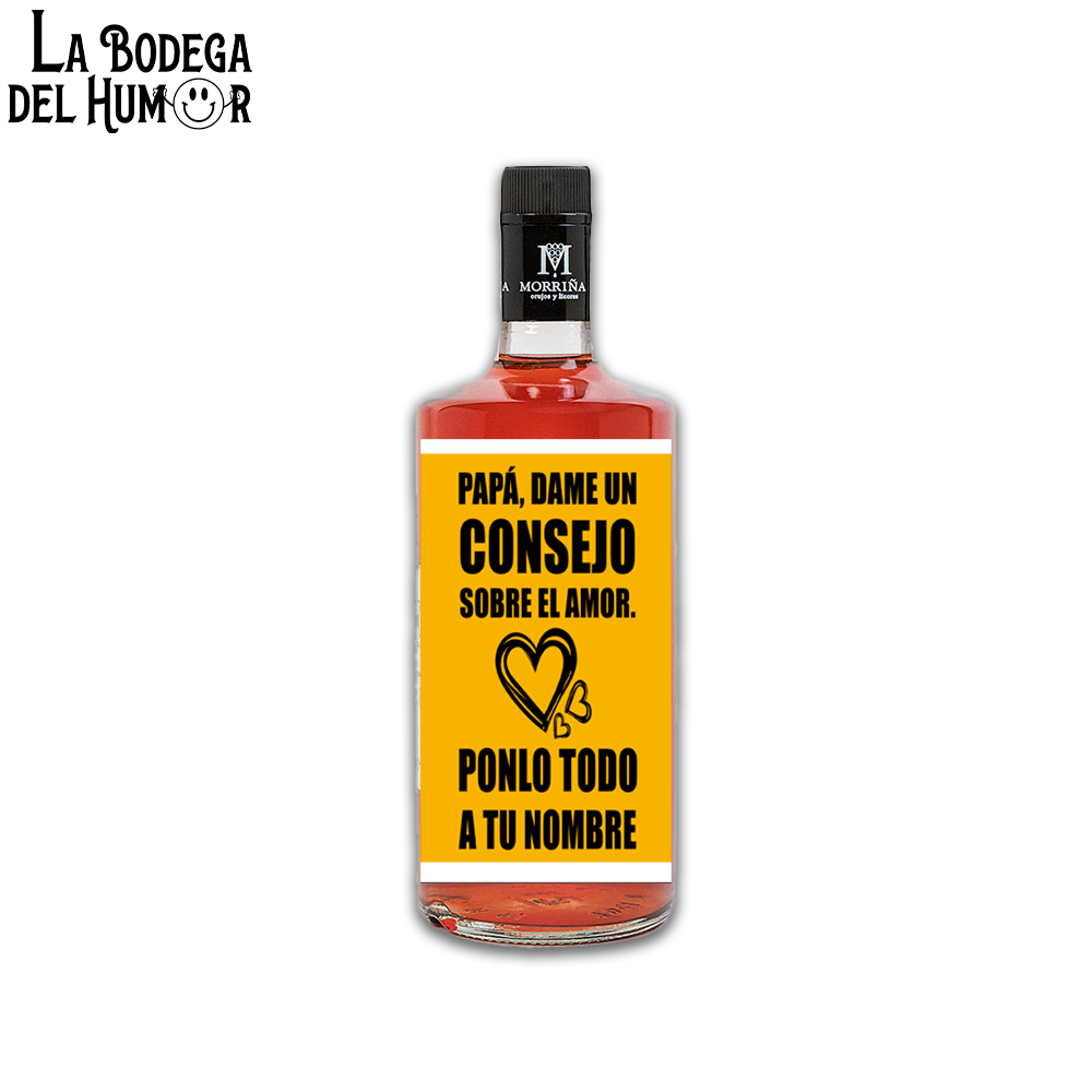 Pacharán "Papá, dame un consejo sobre el amor" 70cl