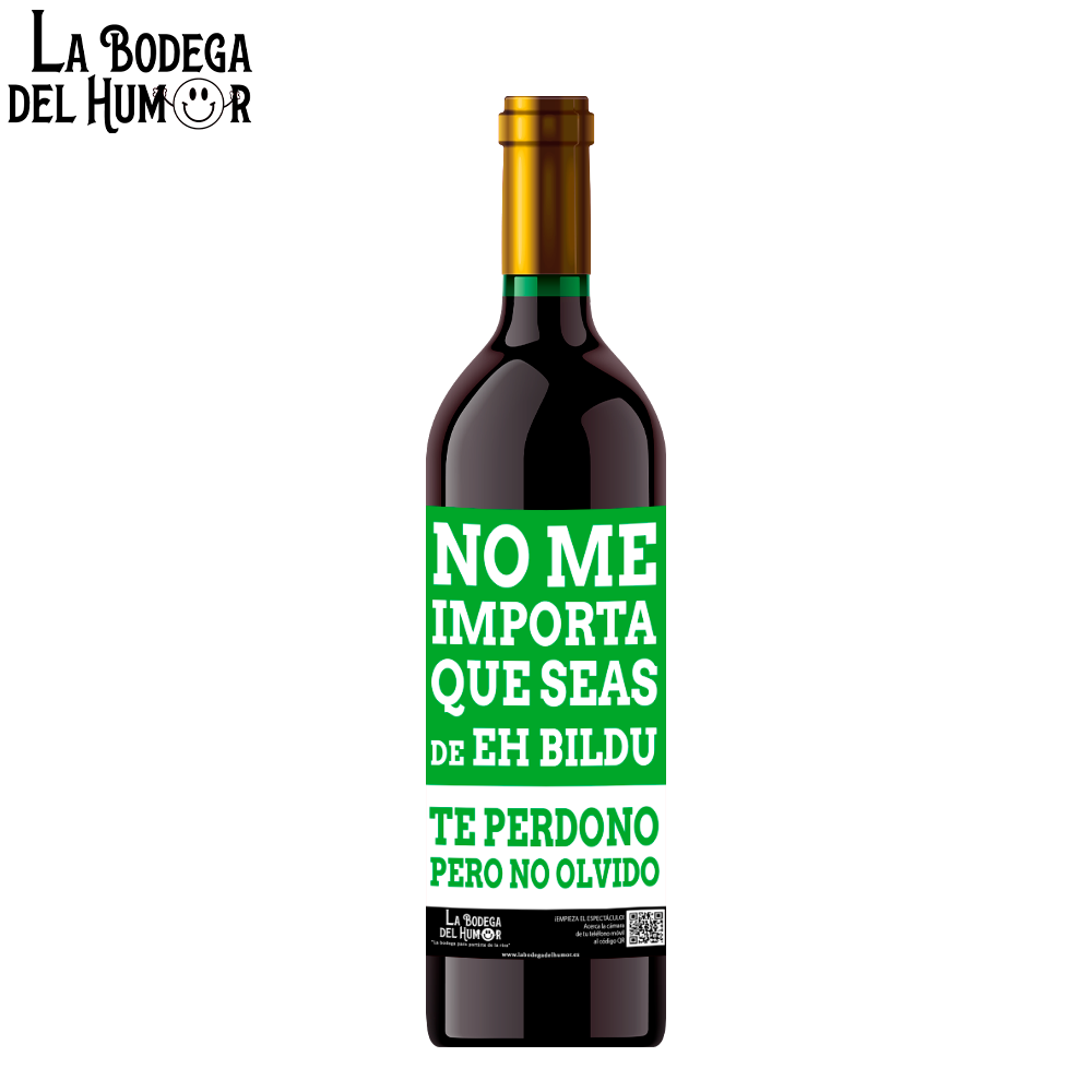 Botella de Vino "No me importa que seas de EH Bildu"