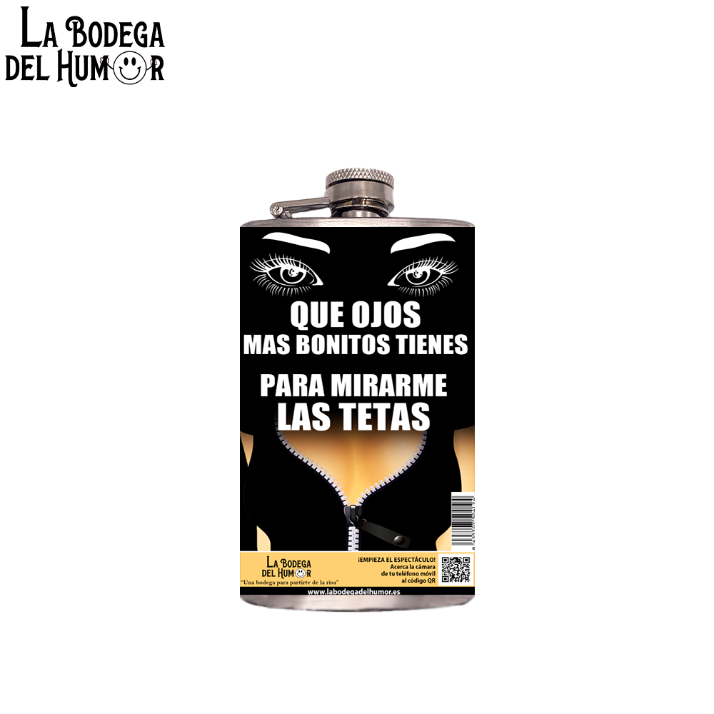 Petaca de Bolsillo "Qué ojos más bonitos tienes" 200ml