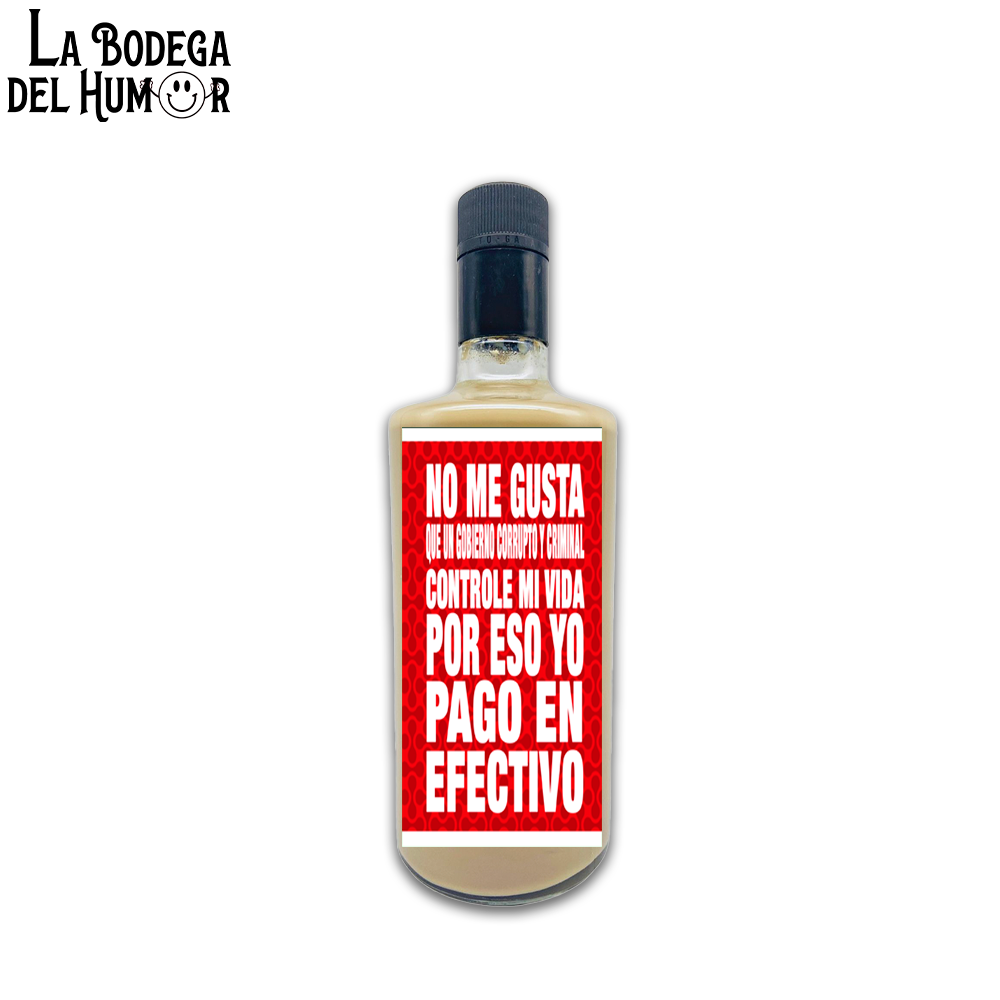 Licor de Café "Por eso yo pago en Efectivo" 70cl