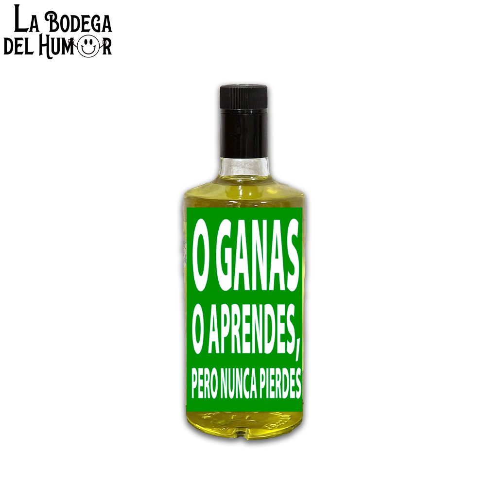 Licor de Hierbas "O ganas o aprendes, pero nunca pierdes" 70cl
