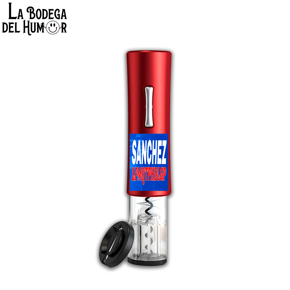 Sacacorchos Eléctrico Rojo "Sánchez LMQTPHDLGP"
