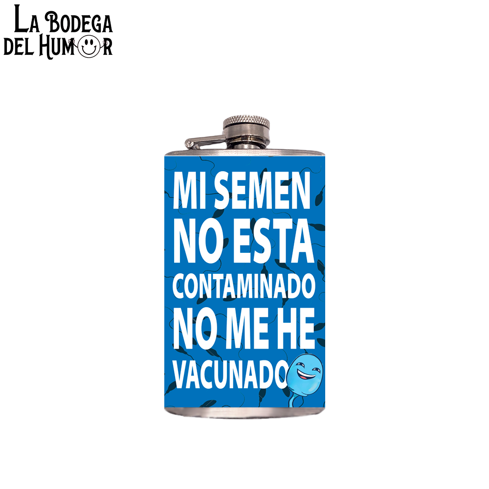 Petaca de Bolsillo "Mi semen no está contaminado" 200ml