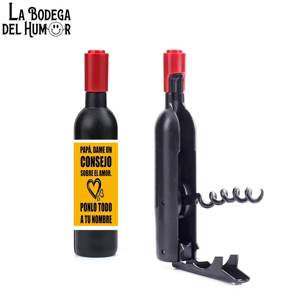 Sacacorchos Clásico "Papá, dame un consejo sobre el amor"