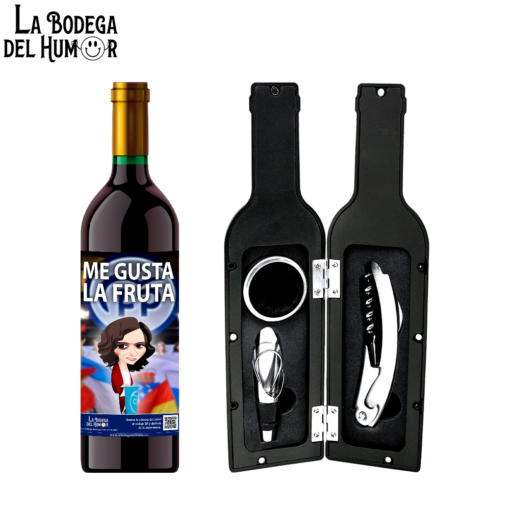 Kit Sacacorchos Premium "Me Gusta la Fruta Caricatura"