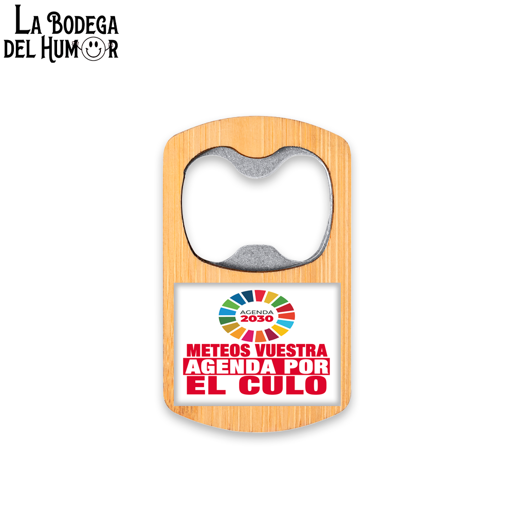 Abrebotellas Metálico "Agenda 2030" Tipo 1