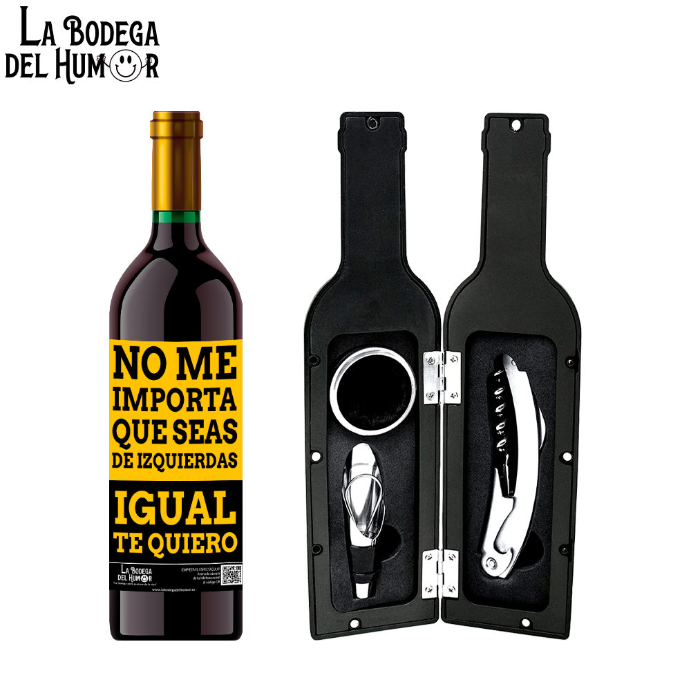 Kit Sacacorchos Premium "No importa que seas de izquierdas"