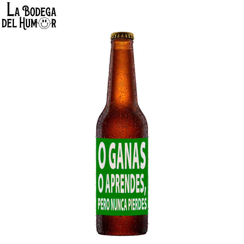 Cerveza Artesana "O ganas o aprendes, pero nunca pierdes" 33cl
