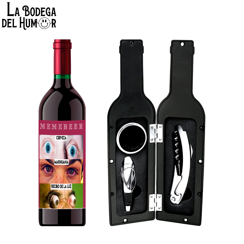 Kit Sacacorchos Premium "Cerveza, Marihuana, Recibo de la Luz"
